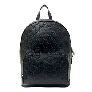 Gucci Guccissima Leather Black Backpack
